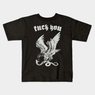 Fuck You Distressed Eagle Kids T-Shirt